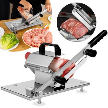 Imagem de Fatiador Cortador Manual De Aço Inox Para Carnes Frios Legumes Verdura