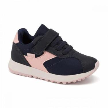 Imagem de Tenis Klin 216134 18117 Walk Mini Menina Infantil, Marinho, 27