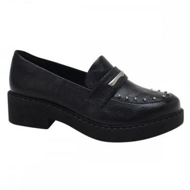 Imagem de Mocassim Quiz 61-1927-21 Loafer Tratorado Feminino, Preto, 36