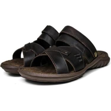 Imagem de Sandália Franciscana Chinelo Couro Deck Be 2200 (10075), Chocolate, 41