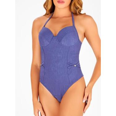 Imagem de Maiô Fio Dental Banho de Mar 623.519 Feminino Zero Barriga Com Bojo Mi