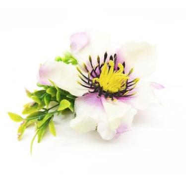 Imagem de Broche e Presilha Flor Tecido e Plantinha - Comprar e Usar