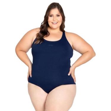 Imagem de Maio Natação Trinys Helanca 183 Costas Nadador Plus Size, 52, Marinho