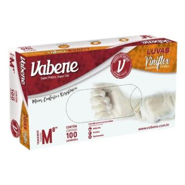 Imagem de Luva Vabene Viniflex Descartável/Prática Tamanho M Cx C/100