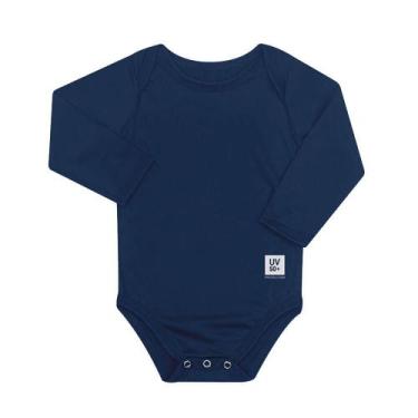 Imagem de Body para Bebê com Proteção Solar UV 50+ Manga Longa Azul Marinho Vith