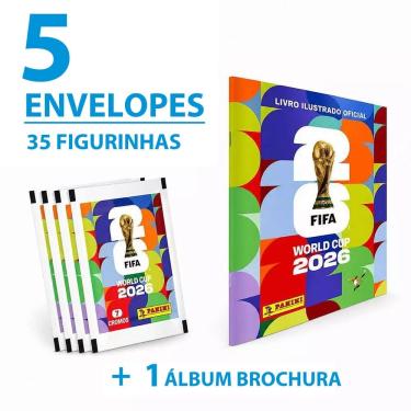 Imagem de Kit Álbum Copa do Mundo 2026 Fifa World Cup 2026 Panini + 5 Pacotes de Figurinhas