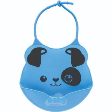 Imagem de Babador de Silicone Pega Migalha Cachorrinho Azul  Buba
