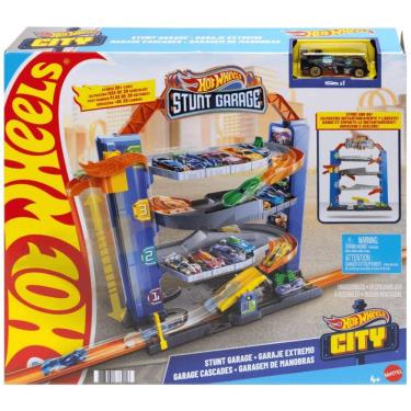 Imagem de Pista de Brinquedo Hot Wheels City Garagem de Acrobacias com Elevador e Rampas Mattel
