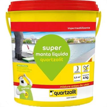 Imagem de Impermeabilizante Quartzolit .Super Manta Liquida Branca 4Kg