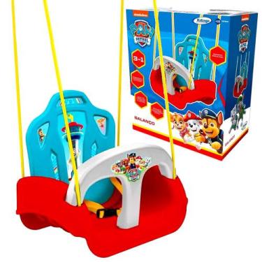 Imagem de Balanço de Brinquedo Infantil Patrulha Canina 3 em 1 com Ajustes segur
