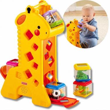 Imagem de Girafa Blocos Fisher Price Mattel Brinquedo Educativo B4253