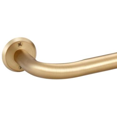 Imagem de Varão de cortina Fumlyate Room Darkening 70-375 cm dourado ajustável