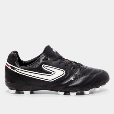Imagem de Chuteira Campo Topper Maestro Prp V, Preto, Branco, Vermelho, 37