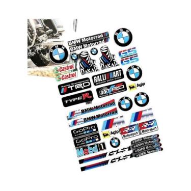 Imagem de Conjunto De Decalques De Vinil Refletivos Estilo Corrida Para Moto, Ca