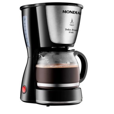 Imagem de Cafeteira Dolce Arome Elétrica Preto/Inox 550W 18X Mondial