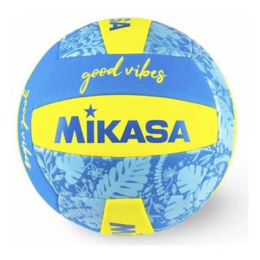 Imagem de Bola De Vôlei Modelo Good Vibes Em Tpe Mikasa - Voleibol