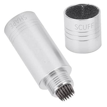 Imagem de SPYMINNPOO Afiador de ponta de taco, ferramenta de reparo de ponta de taco de sinuca multifunções de liga para sinuca 2265 perfurador de agulha fosca 3 em 1 ferramenta de ponta de sinuca Snooker (prata)