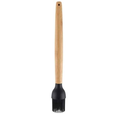 Imagem de Pincel De Silicone Preto Com Cabo De Bambu Utensílio De Cozinha Pincel Culinário Yoi
