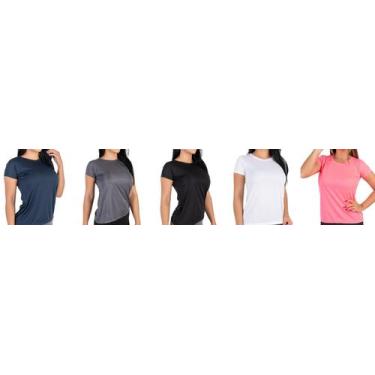 Imagem de Kit 3 Camisetas Dry Fit Feminina Plus Size Tamanhos Grandes Preço De A
