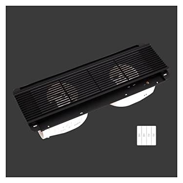 Imagem de Fã exausto Ventilamento escondido de ventilação escondido Grade de teto duplo motor de exaustão duplo-núcleo Poderoso ventilante ventilador, branco/preto, 40W × 2 Ventiladores de ventilação