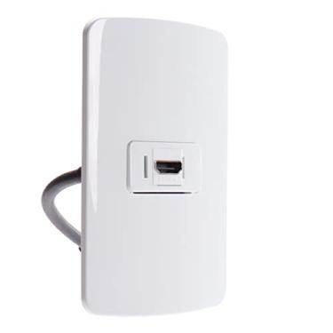 Imagem de Conjunto 4x2 01 Tomada Hdmi B3 Margirius Cor:Branca