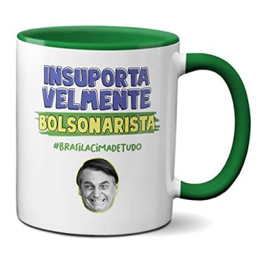 Imagem de Caneca Presente Criativo Insuportavelmente Bolsonarista (Verde)