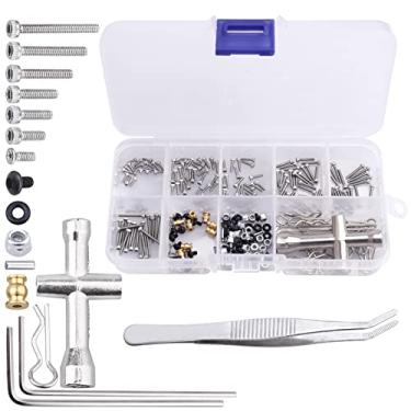 Imagem de 272 peças RC Kit de parafusos M1.4 parafusos Ferramentas de reparo de parafusos de hardware para axial SCX24 escala 1/24 RC acessórios de rastreamento