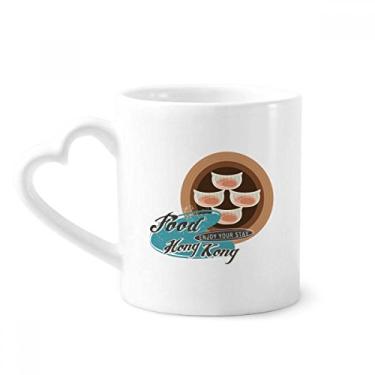 Imagem de Caneca Hong Kong Har Gow Dumplings café cerâmica copo de coração de vidro