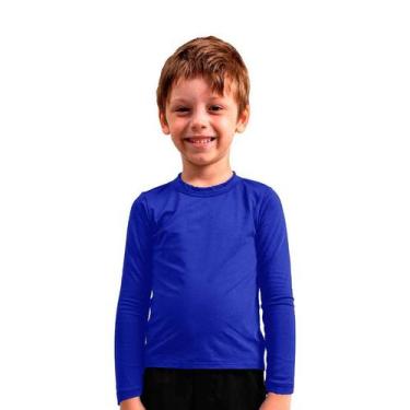 Imagem de Camiseta Infantil Azul Com Proteção Uv Tamanho 12  31  - Vitho Protect