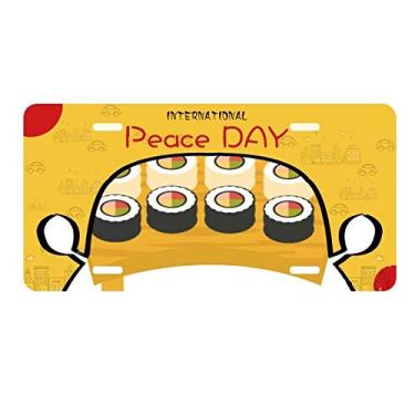 Imagem de DIYthinker Conjunto tradicional de sushi japonês para placa de carro decoração Dia da Paz