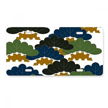Imagem de DIYthinker Pinheiro chinês tradicional padrão abstrato placa de licença decoração de carro acessório de aço inoxidável