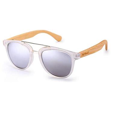 Imagem de Óculos de Sol HU WOOD Polarizados Óculos de Sol Design Madeira Bambu com Proteção Uv400 (C3)