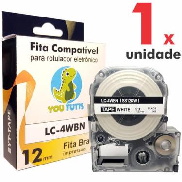 Imagem de Fita Lc-4Wbn Compatível Para Rotulador Eps0n 12mm Branca - Byt