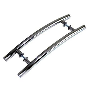 Imagem de Puxador para Porta Duplo em Inox Belíssima Eco 45cm Geris Prata