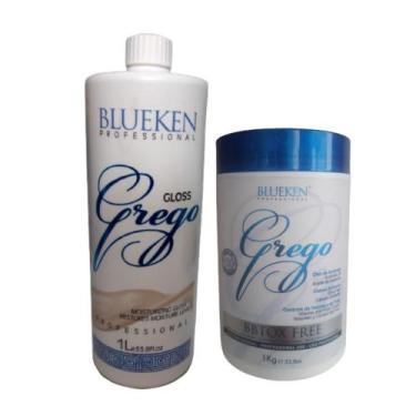 Imagem de Escova Progressiva Grego 1L +Botox Capilar Grego 1Kg Blueken