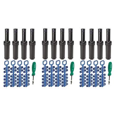 Imagem de Rain Bird Conjunto de cabe as de aspersor de rotor s rie 5000 da ItemEyes com bicos e ferramenta de ajuste; 5004 pe as de pe a de pe a de policarbonato com altura pop-up de 10 cm (pacote com 3 unidades)