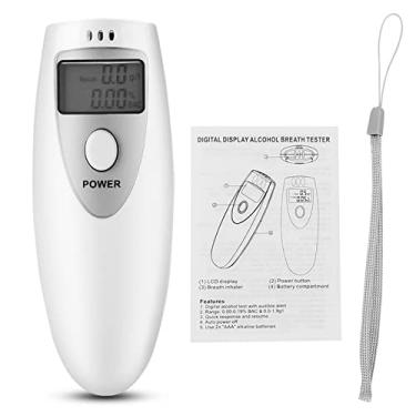 Imagem de Sluffs Alcohol Tester, Tela Única Branco Portátil Testador De Álcool No Bafômetro Digital LCD Bafômetro Analisador Detector, Ferramenta De Teste LCD Detector De Sensor, Precisão De Nível Profissiona