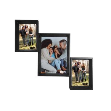 Imagem de Quadro 3 Fotos (2)10x15cm e (1)15x21cm