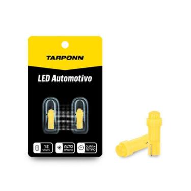 Imagem de Par Lâmpada Led Painel Pinguinho T5 Amarela 12V