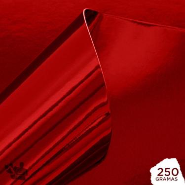 Imagem de Papel Laminado Vermelho 250G A4 20 Folhas