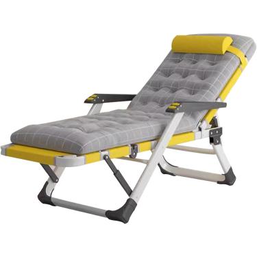 Imagem de Cadeiras reclináveis ​​de jardim, poltrona reclinável dobrável com apoio de cabeça, cadeira Zero Gravit, encosto ajustável de 5 velocidades, espreguiçadeiras de jardim ao ar livre, 9