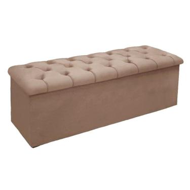 Imagem de Calçadeira Quarto Casal Lotus Suede Bege - Simbal