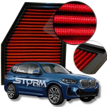 Imagem de Filtro De Ar Esportivo Compatível com Bmw X3 20i 30i M40 Motor 2.0 3.0 Suv ano 2018 a 2021 Xdrive20i Xline Xdrive30i M Sport Hibrido Launch Edition