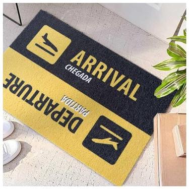 Imagem de Capacho do Viajante - Chegadas & Partidas - Departure & Arrival (60x40cm)