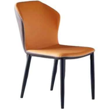 Imagem de Cadeira de jantar moderna nórdica, encosto curvo ergonômico design cadeira de maquiagem, cadeira lateral para sala de estar quarto sala de espera cadeira de cozinha