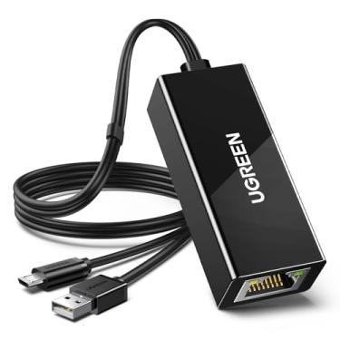 Imagem de UGREEN Adaptador Ethernet micro USB, adaptador Ethernet com cabo de 3,3 pés e cabo de alimentação, compatível com Fire TV Stick Basic/2nd/4k/Lite, Chromecast 1/2/3/Ultra/Audio, Fire TV 3rd, P