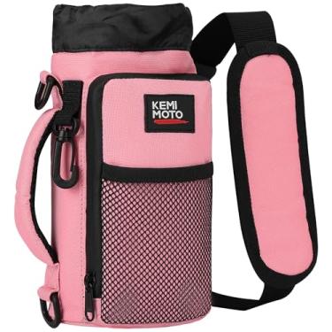 Imagem de KEMIMOTO Bolsa com suporte para garrafa de água, bolsa de água com alça de ombro ajustável, suporte para garrafa de água para caminhadas, acampamento, pesca, compatível com YETI STANLEY SLM 947 ml,