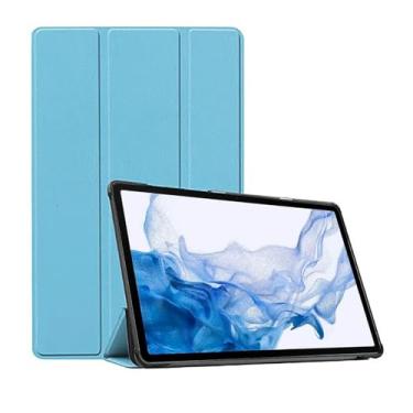 Imagem de Capa Case Smart Para Galaxy Tab S8+ (Tela 12.4") - C7 COMPANY (Azul Claro)