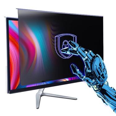 Imagem de GUDTEKE Filtro de tela para privacidade do computador 21,5 para monitor de privacidade de tela panorâmica de 16:9, proteção ocular antirreflexo com luz azul