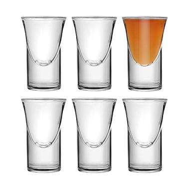 Imagem de D&Z Copos de shot, conjunto de copos de shot com base pesada, vidro transparente para licor de uísque de tequila, vodka, copos de shot a granel para festa/bar/restaurante, copo chique para